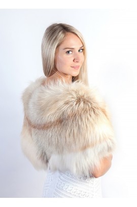 Platinum Arctic Gold Fox Fur Stole